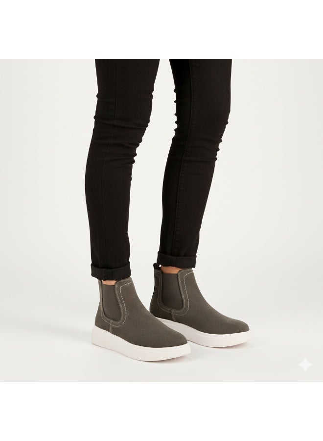 إيتاليانو حذاء رجالى مريح مصنوع من شمواه جلد طبيعى مع نعل رابر تركي - Image 1