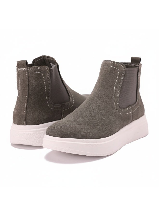 إيتاليانو حذاء رجالى مريح مصنوع من شمواه جلد طبيعى مع نعل رابر تركي - Image 5