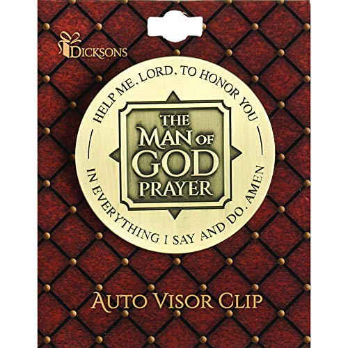 Dicksons Man of God Prayer Bronze Tone 2 inch Zinc Alloy Metal Automotive Visor Clip - Image 2
