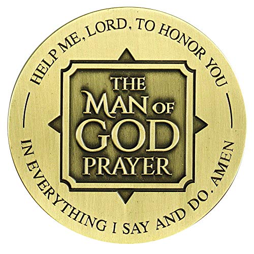 Dicksons Man of God Prayer Bronze Tone 2 inch Zinc Alloy Metal Automotive Visor Clip - Image 1