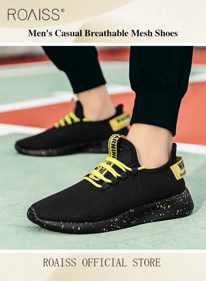 roaiss Men's Comfortable Running Walking Sport Shoes High Quality Jogging Sneakers Breathable Non-slip Fitness Training Footwear Colorblock Sneakers - Image 1