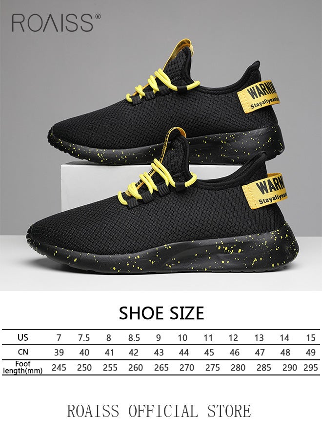 roaiss Men's Comfortable Running Walking Sport Shoes High Quality Jogging Sneakers Breathable Non-slip Fitness Training Footwear Colorblock Sneakers - Image 2