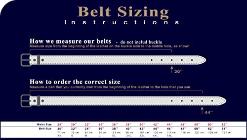 Belts.com Natural Finish Full Grain Leather Belt with Roller Buckle 1 1/2" (Natural,38) - Image 5