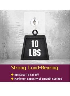 KASTWAVE Ceiling Hooks, Self Adhesive Stainless Steel Eye Hooks, No Hole Hanger, Transparent Waterproof Seamless Oilproof Wall Hooks 4.5KG(max) for Hanging Plant Lights(10PCS)  - Image 3
