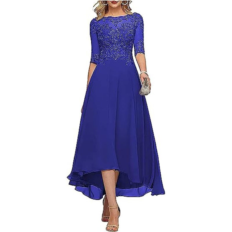 Dress Chiffon Lace Elegant Mid-Sleeve Multi-Color Oversized Evening Dress Prom Dress - Image 5