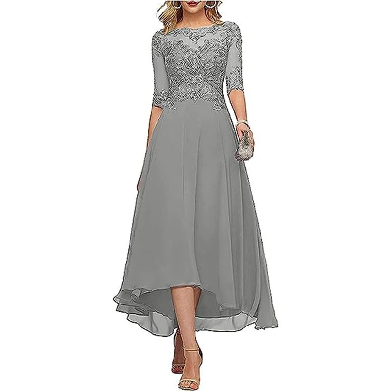 Dress Chiffon Lace Elegant Mid-Sleeve Multi-Color Oversized Evening Dress Prom Dress - Image 4