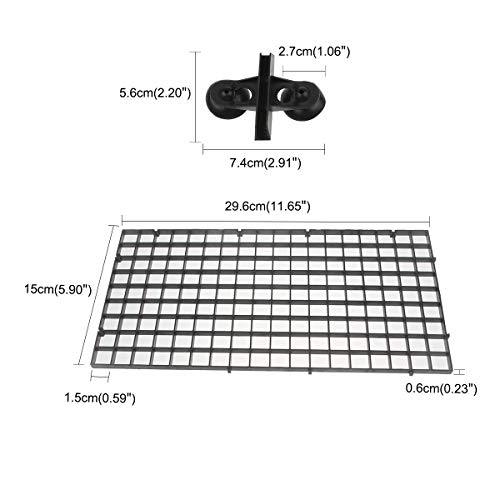 VAYINATO PetzLifeworld Black (4 Pcs Egg Crate & 4 Pcs Divider Clip) Aquarium Divider Grid Divider Tray Egg Crate Aquarium Fish Tank Filter Bottom Isolation Board - Image 4