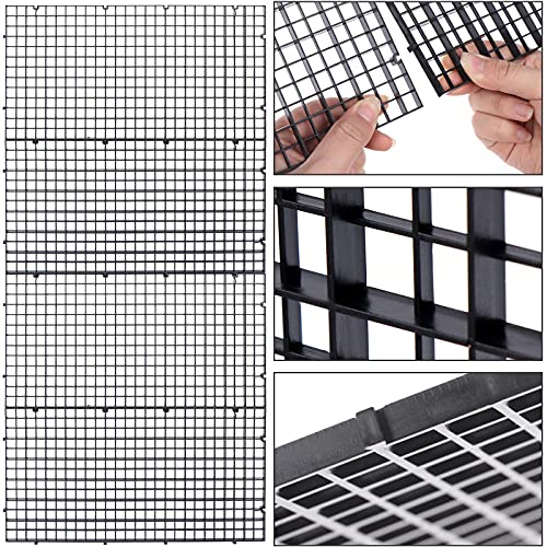 VAYINATO PetzLifeworld Black (4 Pcs Egg Crate & 4 Pcs Divider Clip) Aquarium Divider Grid Divider Tray Egg Crate Aquarium Fish Tank Filter Bottom Isolation Board - Image 2