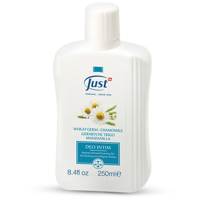 SwissJust Swiss Just Deo Intim Cleansing Gel 250ml. Feminine Wash Formulated with Rich Ingredients. A Delicate Cleansing Gel and pH Balancing Cleanser. Moisturizing Feminine Care & Gentle Intimate Wash