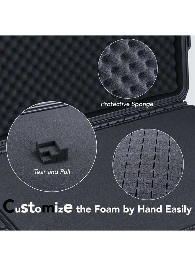 Lykus HC-5230 Large Waterproof Hard Case with Wheels and Customizable Foam, Interior Size 20.5x14.2x13.6 inch, Suitable for cameras, lenses, electronic equipment and more - Image 2