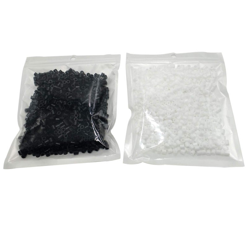 LGEGE خرز LGEGE 1000 أبيض و 1000 أسود لعيد ميلاد الأطفال والعطلات هدية رائعة لمشروع فن البكسل متوافق مع لوحات بيرلر ميلتي آيرون هاما