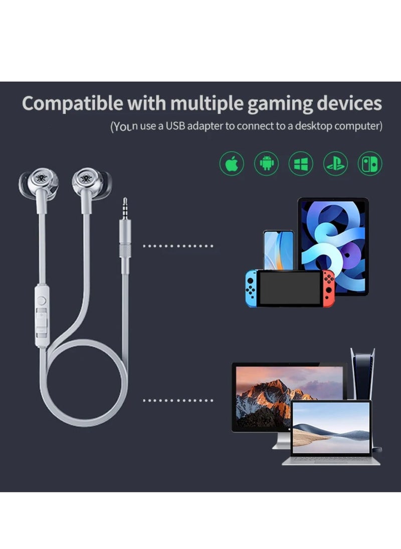 Plextone - New Plextone G21 Lightweight Gaming Headset with Microphone and Immersive In-Game Sound White - Image 1