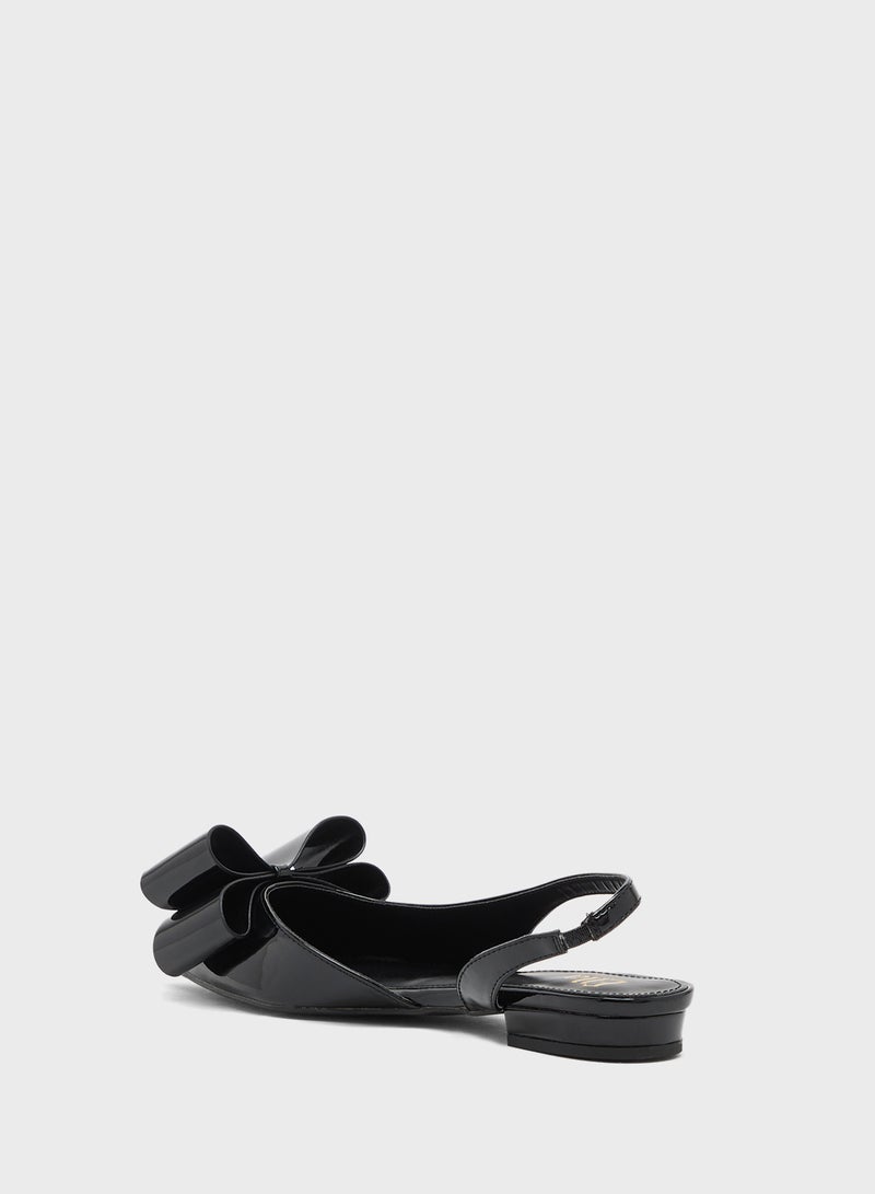ELLA Slingback Ballerina With Bow - Image 2