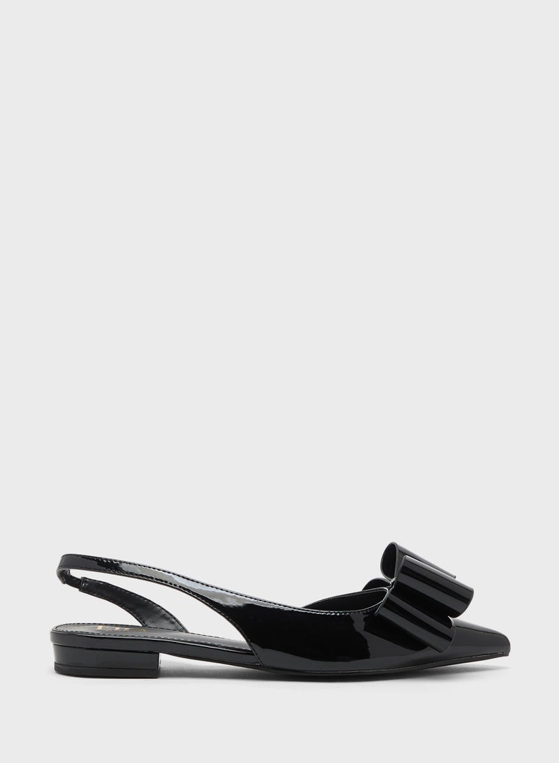 ELLA Slingback Ballerina With Bow - Image 1