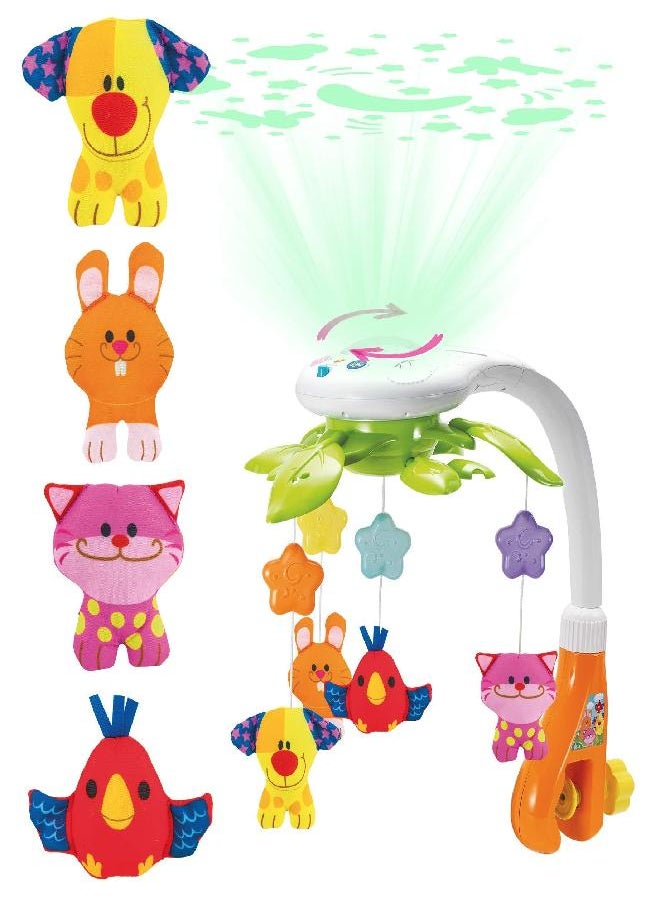 KiddoLab KiddoLab Baby Crib Mobile with Lights and Relaxing Music. Includes Ceiling Light Projector with Stars, Animals. Musical Crib Mobile with Timer. Nursery Toys for Babies Ages 0 and Older  - Image 3
