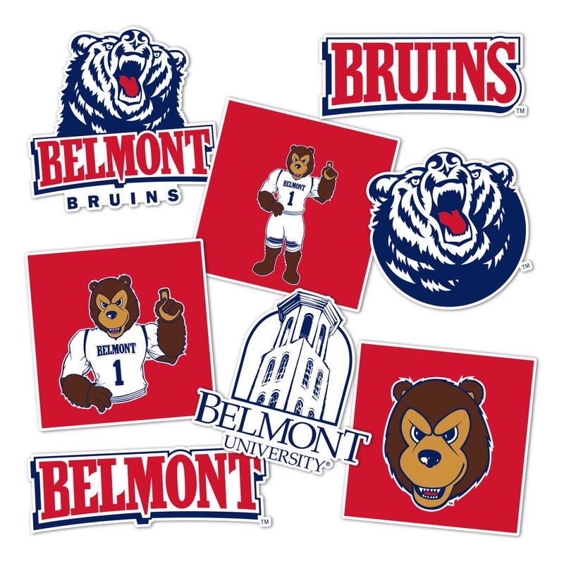 Desert Cactus Belmont University Bruins Sticker BU Vinyl Decals Laptop Water Bottle Car Scrapbook Sheet T2 Type 2