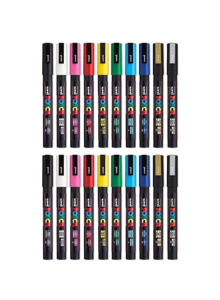 POSCA PC-3M 0.9-1.3MM 16COLOUR - Image 1