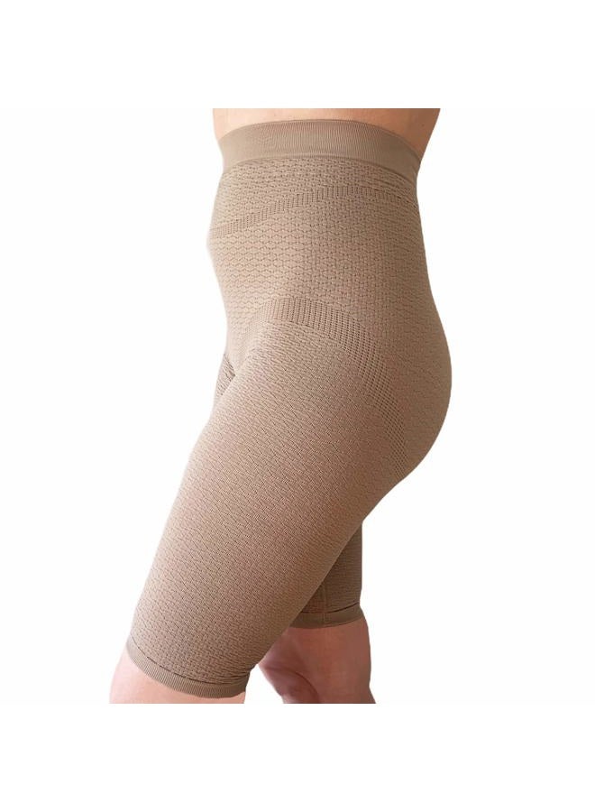 Bioflect ® Compression Shorts with Bioactive Raised Massaging Knit for Support and Comfort - S/M Sand - Image 1
