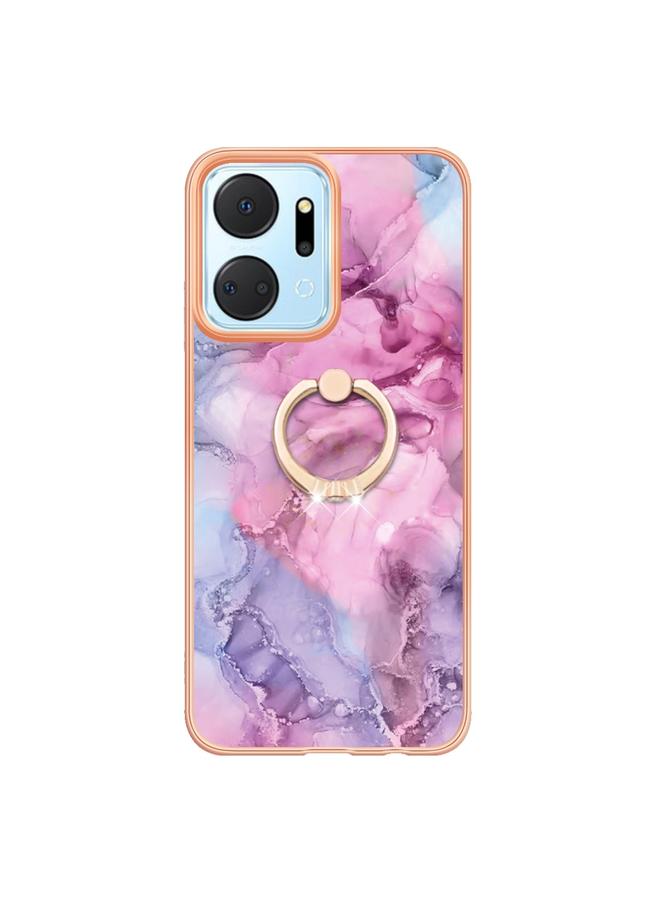 Zaboon Case For Honor X7a Electroplating Marble Dual-side IMD Phone Case with Ring - Image 2