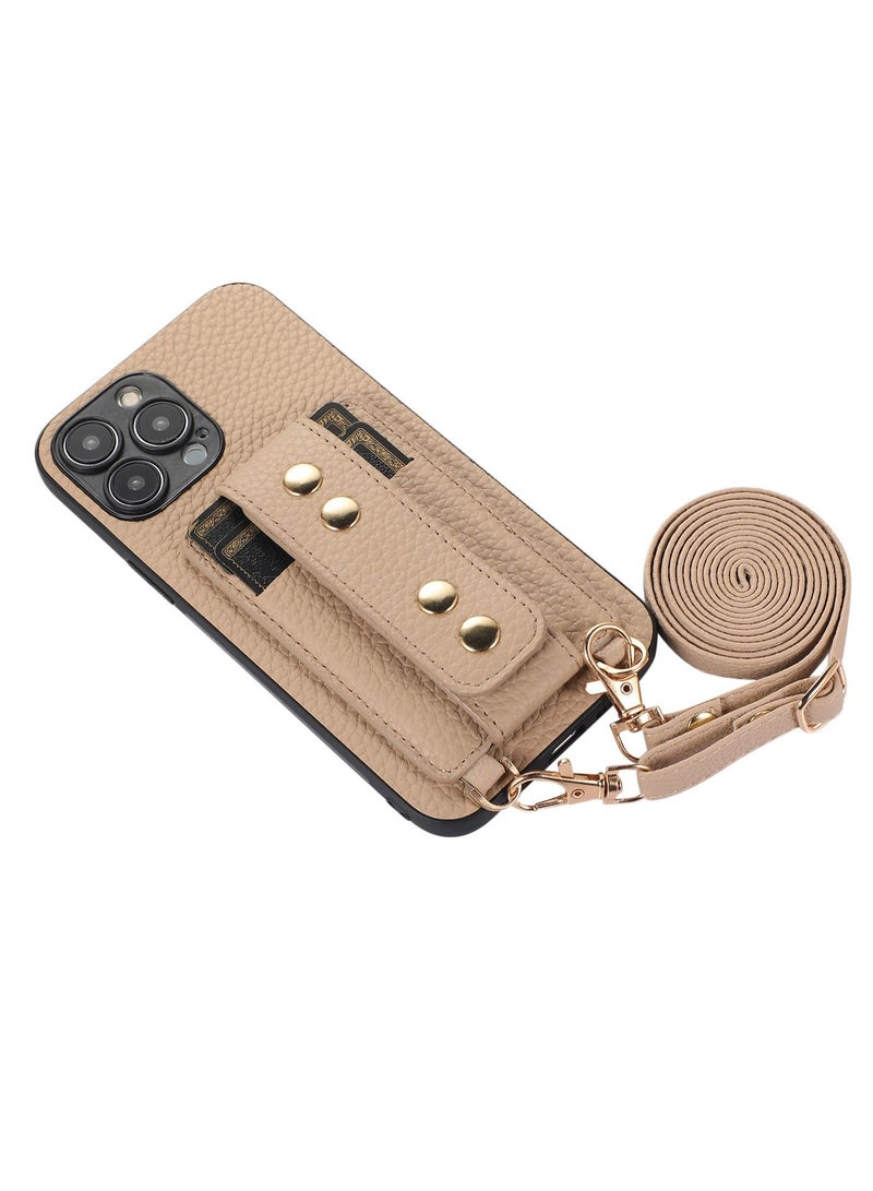 Suteni Back Cover Leather Protective Wrist Band Mobile Phone Case for iPhone - Image 2