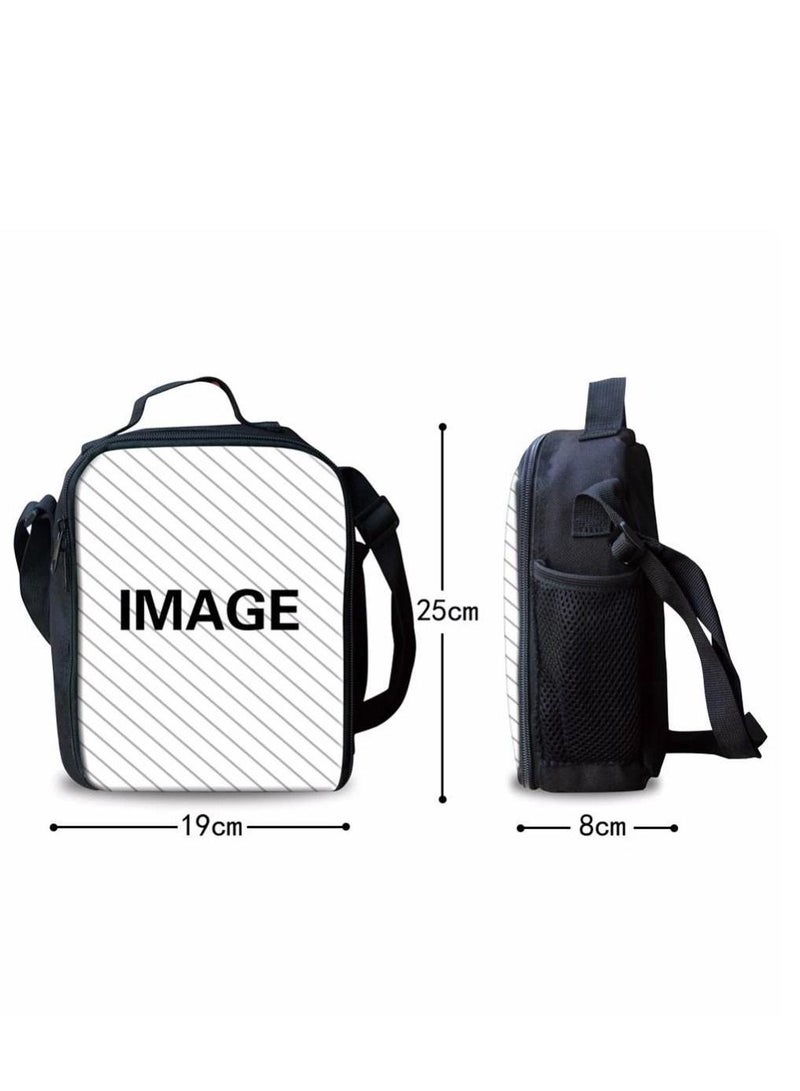 Y&D 3 Piece Stitch 3D Print Insulated Lunch Backpack Set Multicolour - Image 4