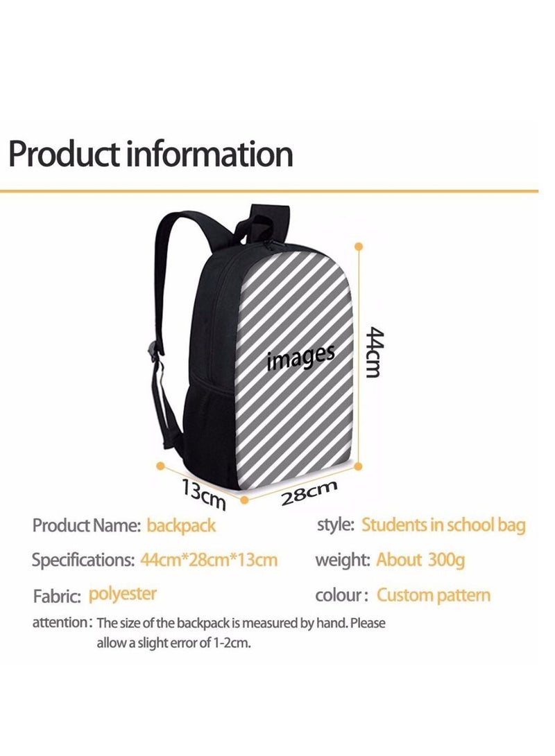 Y&D 3 Piece Stitch 3D Print Insulated Lunch Backpack Set Multicolour - Image 3