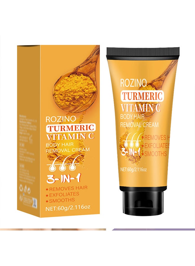روزينو كريم ROZINO لإزالة الشعر، كريم إزالة الشعر للرجال والنساء لكامل الجسم لإزالة شعر الإبطين وشعر الساقين وشعر اللحية والشفاه - Image 1