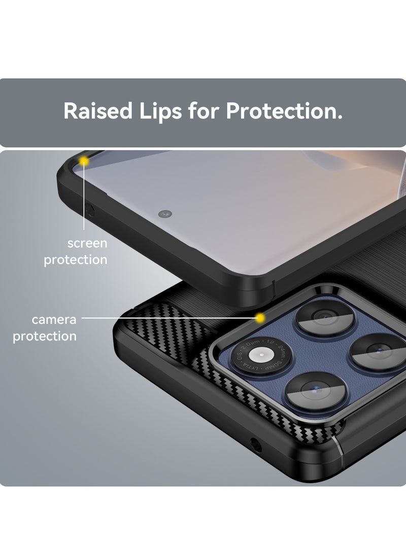 for Motorola Edge 60 Fusion Case Cover, High Quality Slim and Lightweight Brushed Comfortable TPU Soft Feel Cell Phone Protective Case for Motorola Edge 60 Fusion, Black - Image 5