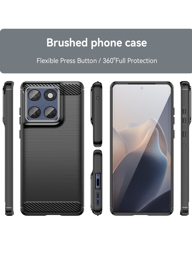 for Motorola Edge 60 Fusion Case Cover, High Quality Slim and Lightweight Brushed Comfortable TPU Soft Feel Cell Phone Protective Case for Motorola Edge 60 Fusion, Black - Image 2