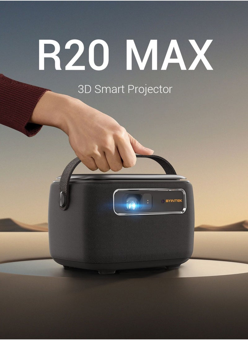 BYINTEK - BYINTEK R20 MAX Auto-focus Smart Portable Projector, Android Wireless Chargeable Projector, Support 4K, 300 Inch Picture, Support Arabic - Image 1