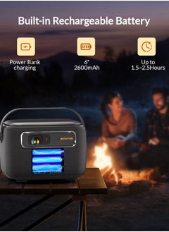 باينتيك جهاز عرض ذكي محمول م MAX BYINTEK R20 بخاصية التركيز التلقائي ، جهاز عرض لاسلكي قابل للشحن يعمل بنظام Android ، يدعم 4K ، صورة 300 بوصة ، يدعم اللغة العربية  - Image 3