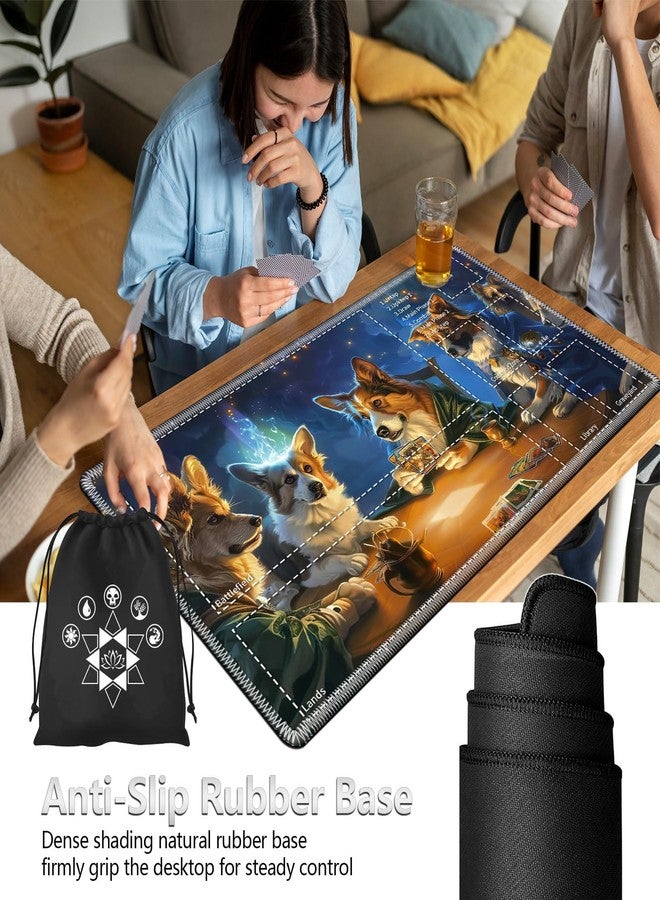 SichKards MTG Playmat with Zones,24x14 inch Card Game Mat with Deck Bag - Image 3