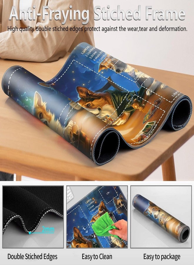SichKards MTG Playmat with Zones,24x14 inch Card Game Mat with Deck Bag - Image 5