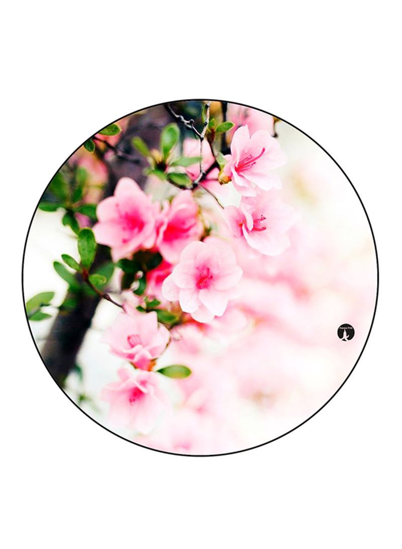 RKN Flowers Printed Mouse Pad Round  Multicolour