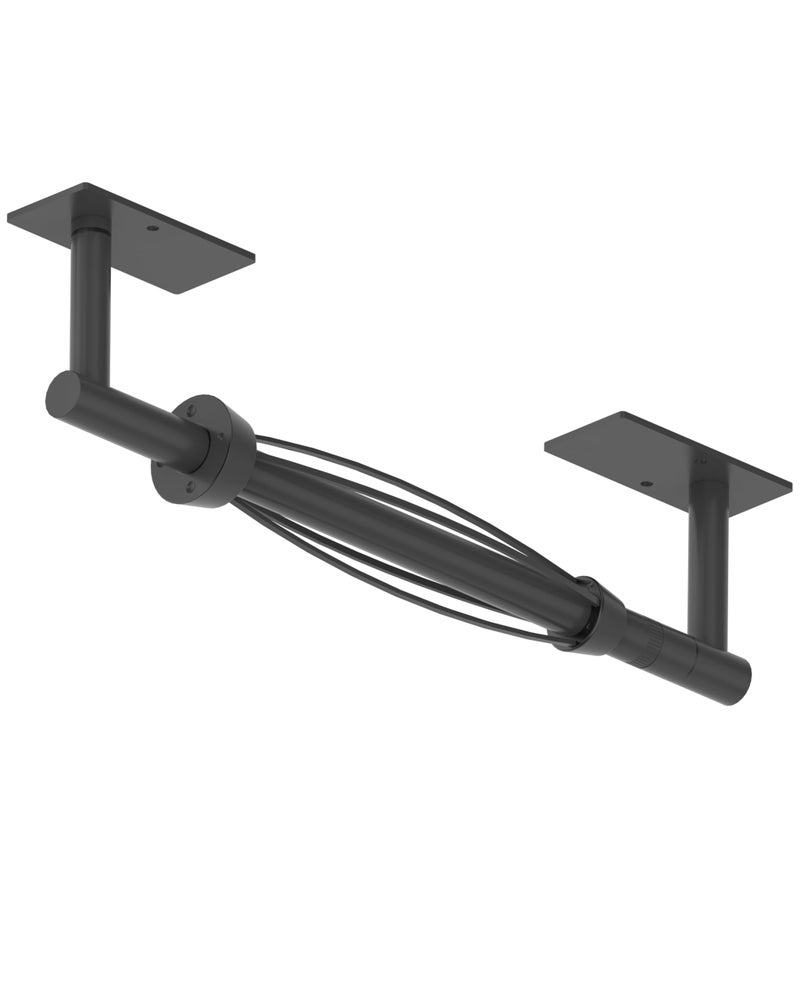 BATHDANCE Paper Towel Holder Under Cabinet Paper Towel Holder Wall Mount, Single Hand Operable with Damping Effect,Adhesive Stainless Steel for Kitchen Bathroom Commercial (Black) - Image 1