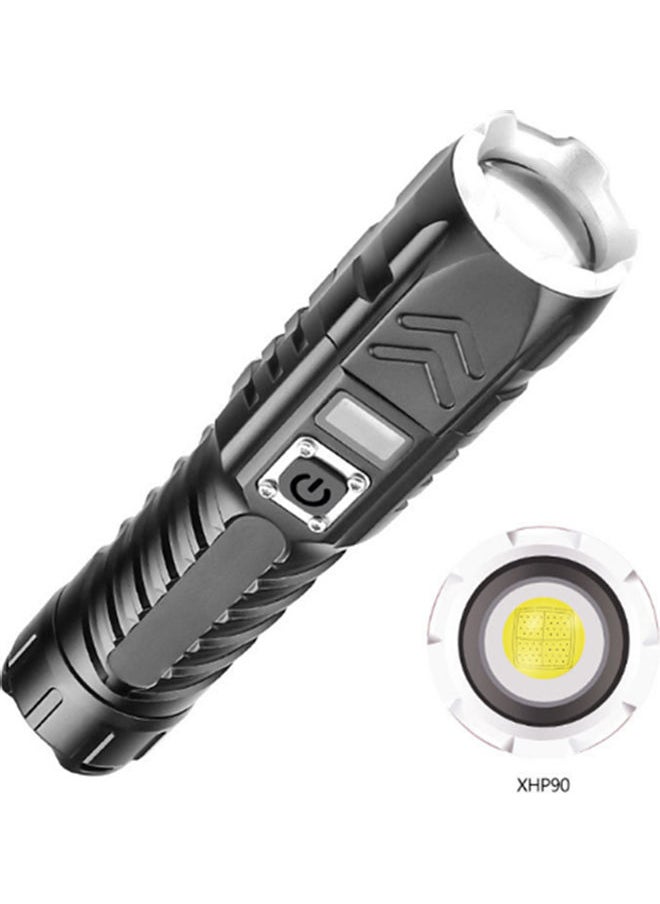 NIBEMINENT USB Charging Intelligent Display Flashlight Black 16x3.5x3.5cm  - Image 1