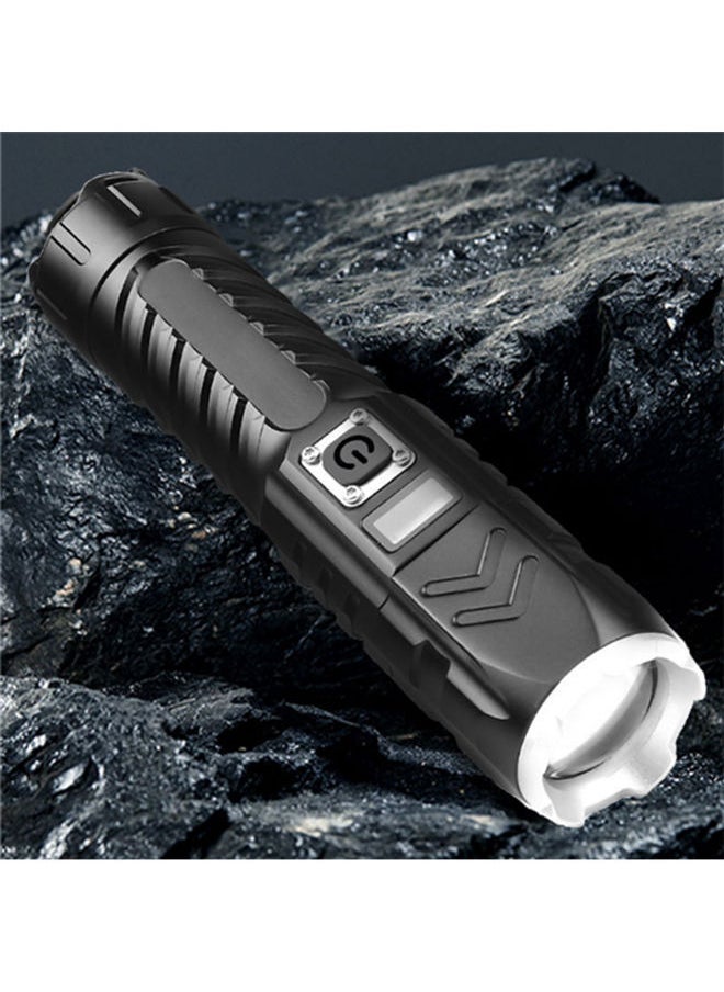NIBEMINENT USB Charging Intelligent Display Flashlight Black 16x3.5x3.5cm  - Image 4