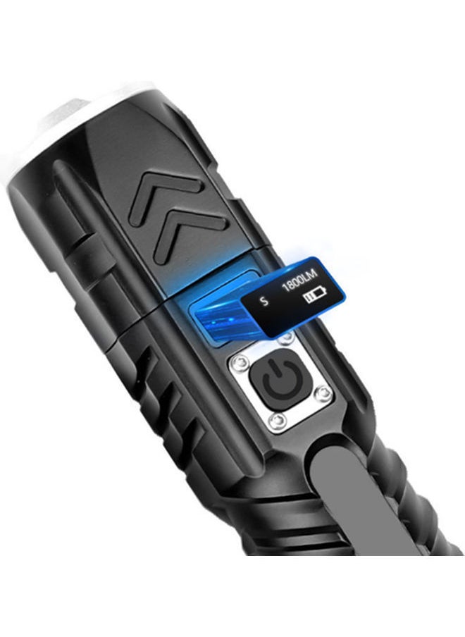NIBEMINENT USB Charging Intelligent Display Flashlight Black 16x3.5x3.5cm  - Image 2