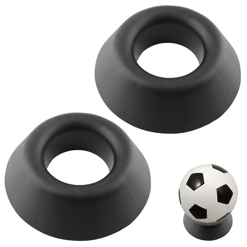 Zorfeter Zorfeter 2 Pcs Ball Stand Holder Sports Ball Storage Black Plastic Display Holder for Basketball Football Soccer Rugby Volleyball