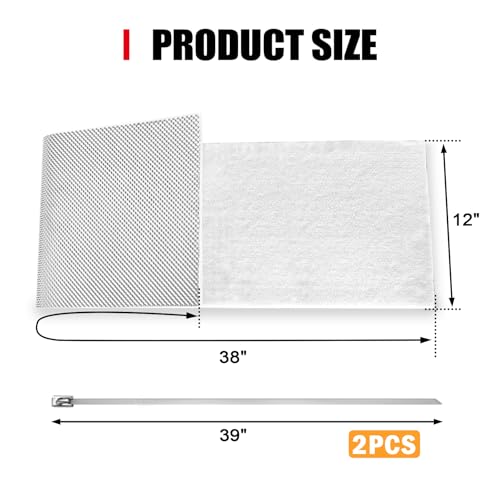 Peastorm Exhaust Wrap Heat Shield Automotive Aluminum Material Muffler Wrap Insulation Armor, 12" x 38" - Image 2