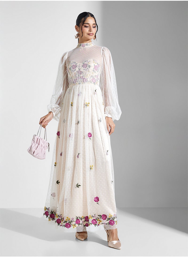 Frock and Frill - Embellished Maxi Dress - Image 1