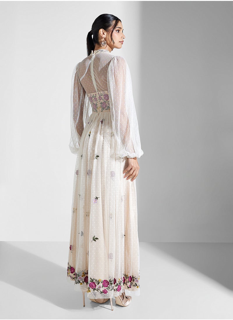 Frock and Frill - Embellished Maxi Dress - Image 1