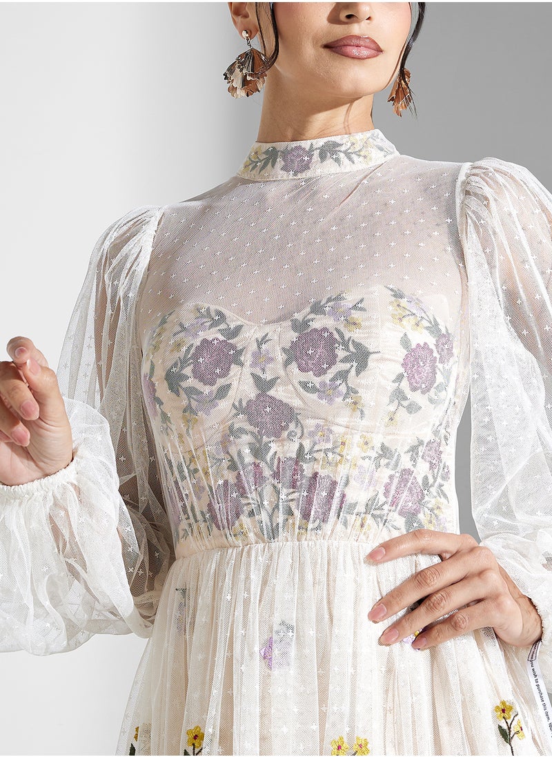 Frock and Frill - Embellished Maxi Dress - Image 1
