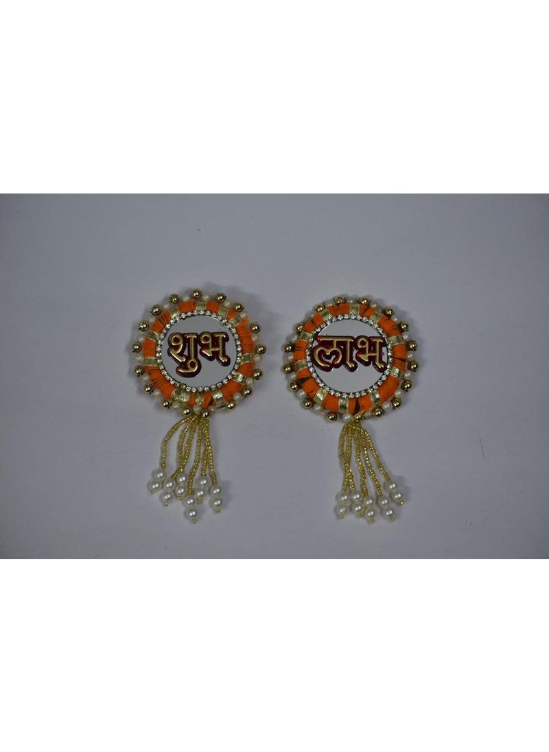 RASHRI ; One For All Rashri One for all SHUBHLABH Side Door Hangings with Flower Border for Door Decoration Diwali Decoration Design 5  - Image 2