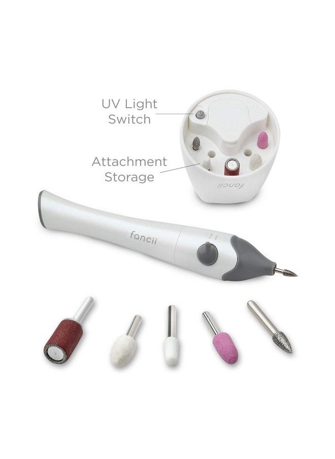 Fancii - Professional Electric Manicure & Pedicure Nail File Set With Stand The Complete Portable Nail Drill System With Buffer Polisher Shiner Shaper And Uv Dryer - Image 1