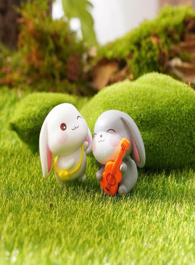 ascension 4 Pcs Rabbits Miniature Set for Home Decor Unique Gift,Home,Living Room,Office,Restaurant Decor,Showpiece,Perfect Valentine Decoration Items (Rabbits Miniature) - Image 5