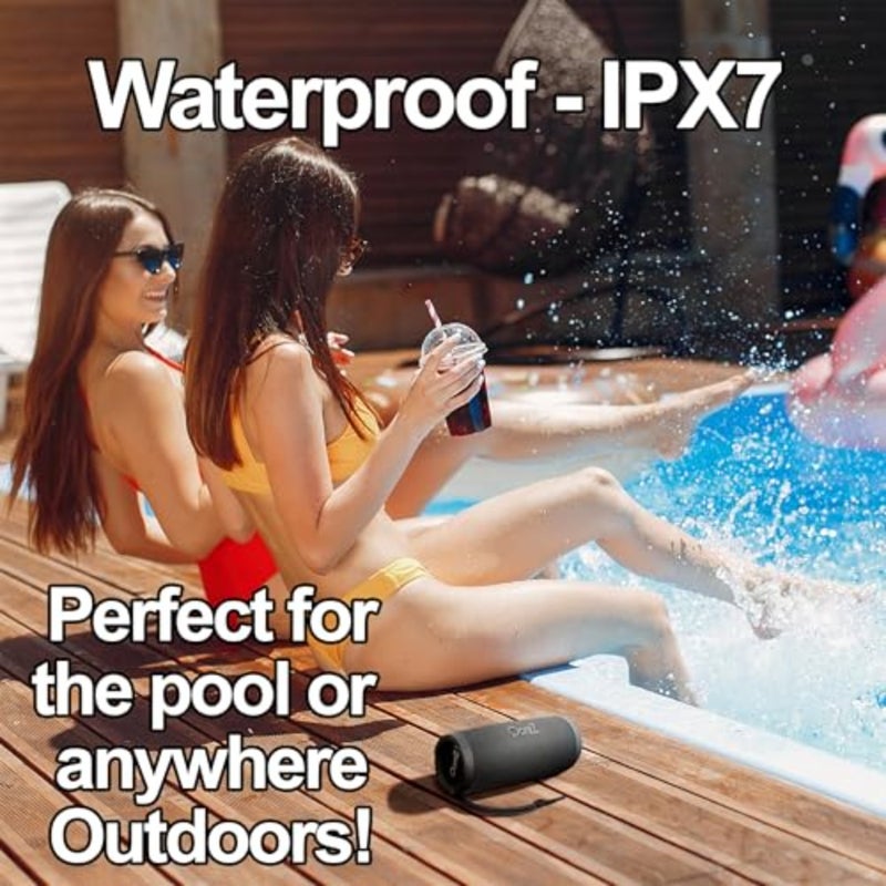 OontZ Cylinder- Portable Bluetooth Speaker, 14 Watts, Deep Bass, Hi-Quality Sound, 100 Feet Wireless Range, IPX7 Waterproof, Shower, Home, Outdoor, Pool - Image 3