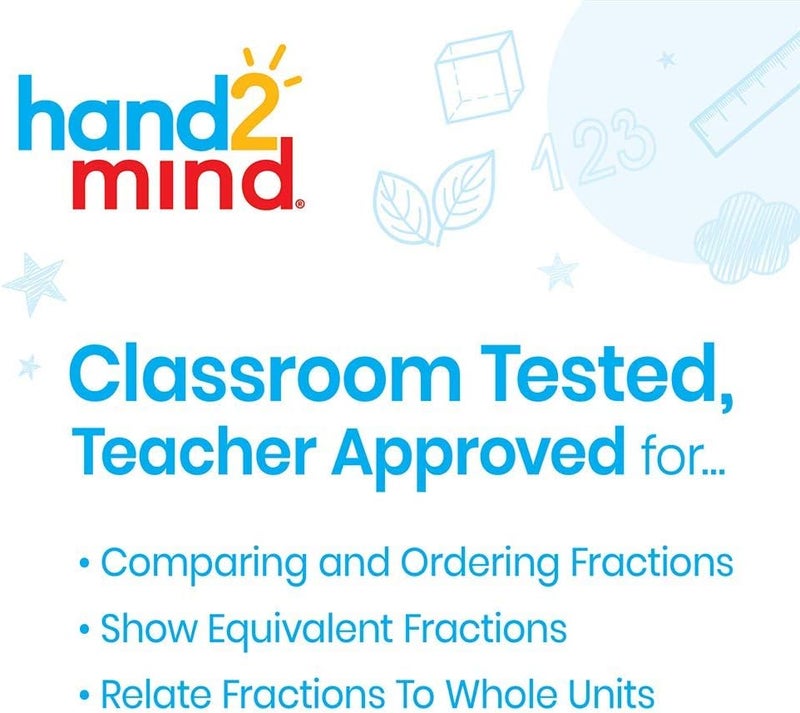 hand2mind Plastic, Rainbow, Fraction Circles, Bulk Math Manipulative Kit for the Classroom (15 Sets of 51 Tiles) - Image 2