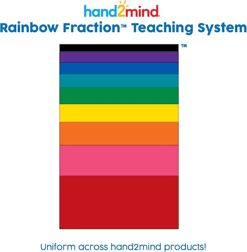 hand2mind Plastic, Rainbow, Fraction Circles, Bulk Math Manipulative Kit for the Classroom (15 Sets of 51 Tiles) - Image 5