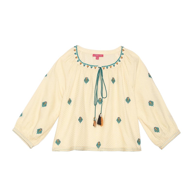 BIBA Girl Solid Short_Kurta Kid(KW5520_Off White_5) - Image 5